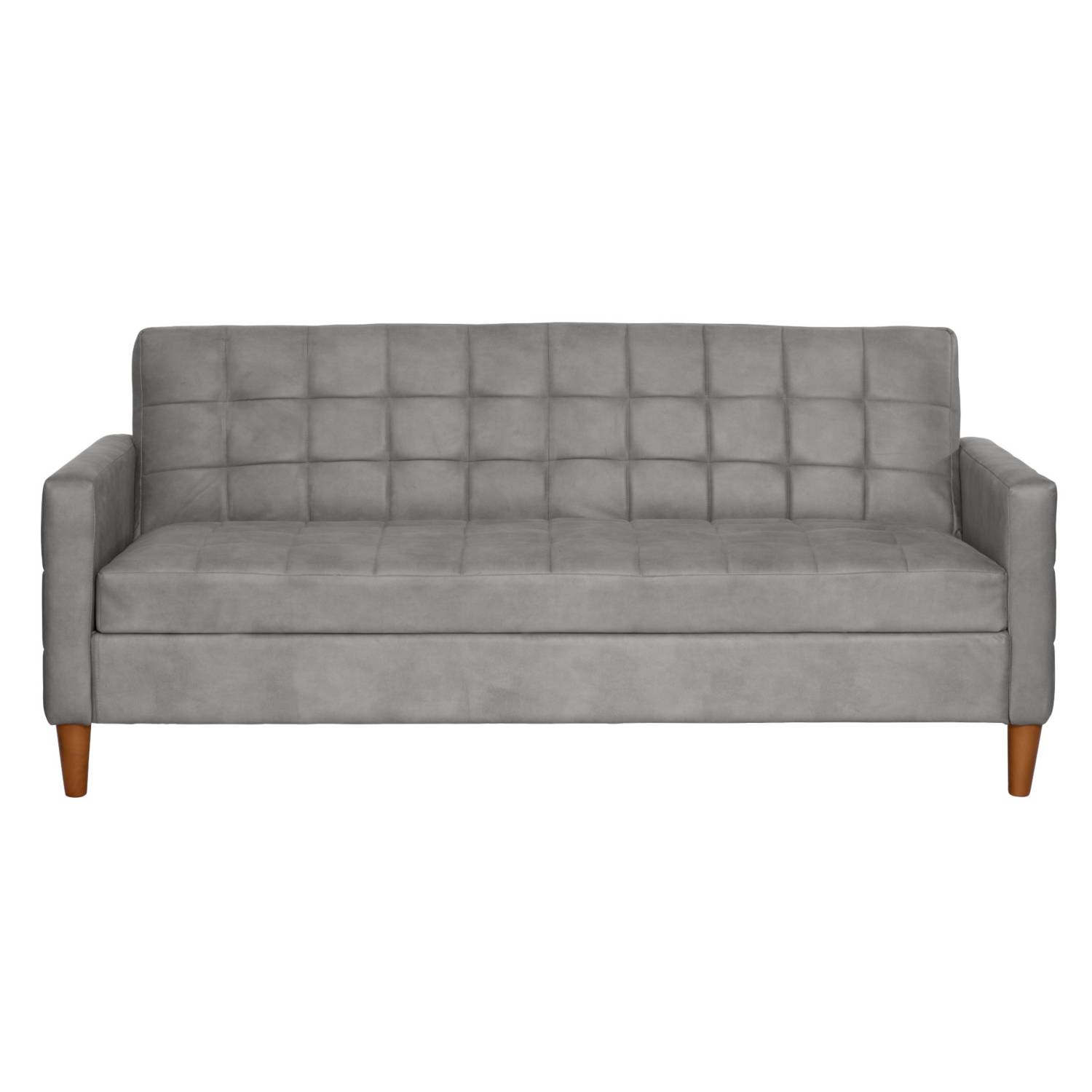 FUTON LATAM HOME GENOVA 3 CUERPOS CUERO KENTUCKY GRIS - 1