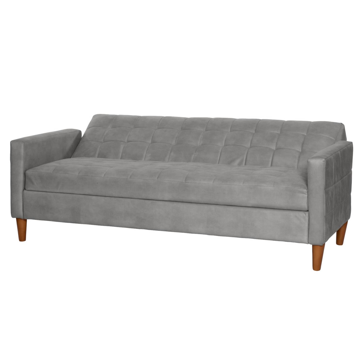 FUTON LATAM HOME GENOVA 3 CUERPOS CUERO KENTUCKY GRIS - 3