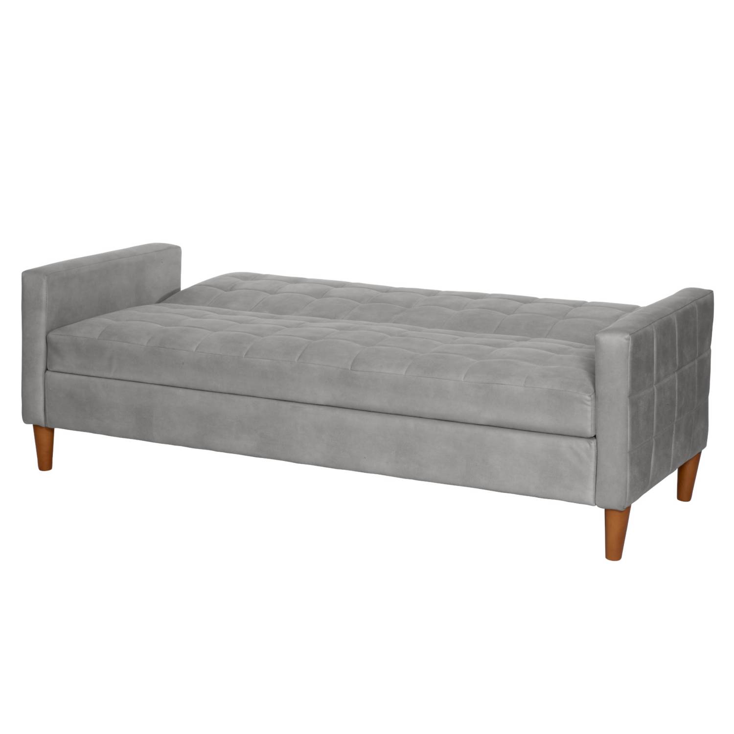 FUTON LATAM HOME GENOVA 3 CUERPOS CUERO KENTUCKY GRIS - 4