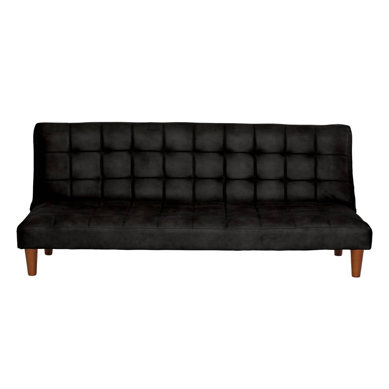 FUTON LATAM HOME TURIN 3 CUERPOS CUERO KENTUCKY NEGRO - 1