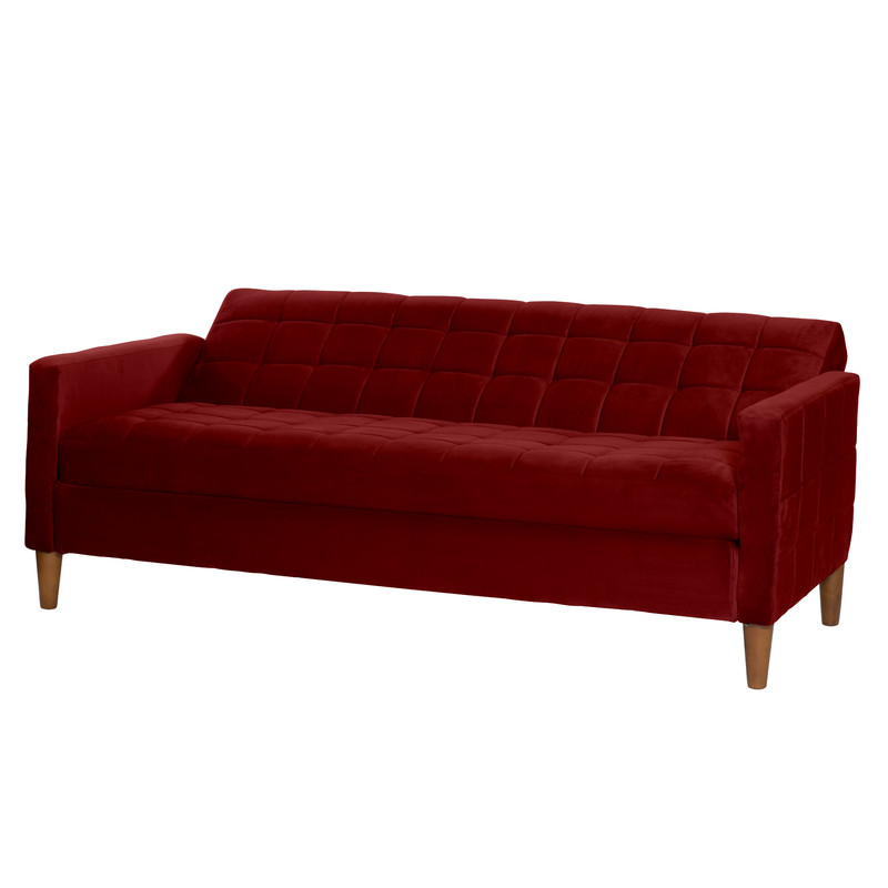 FUTON LATAM HOME GENOVA 3 CUERPOS BURDEO TELA VELVET - 4