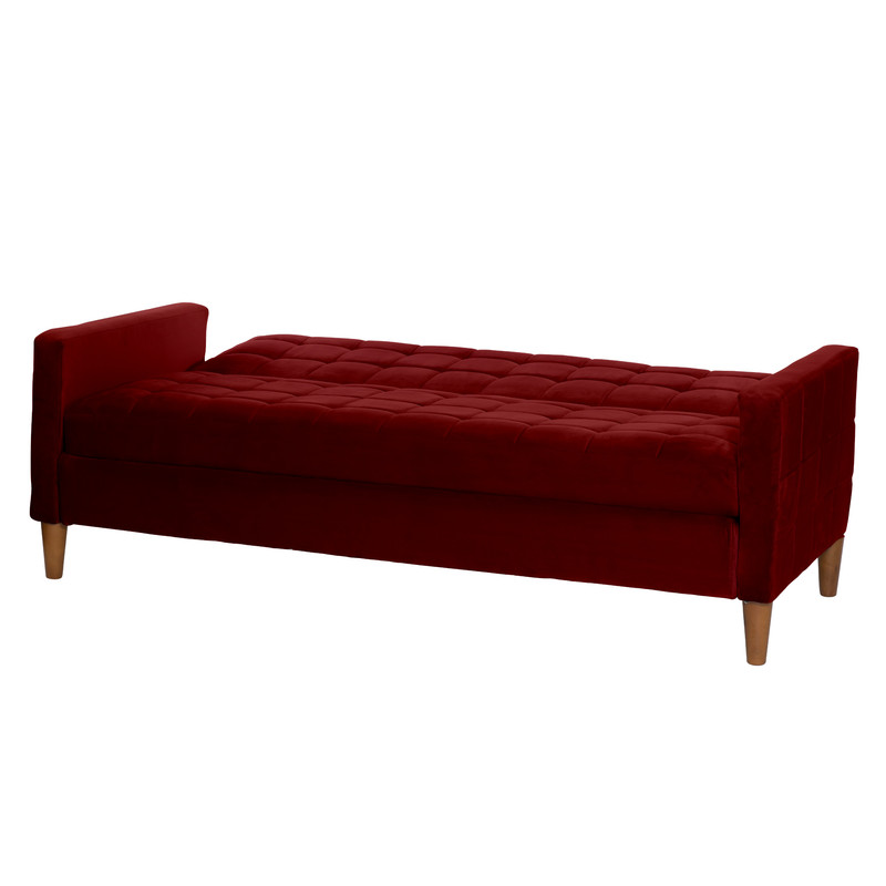 FUTON LATAM HOME GENOVA 3 CUERPOS BURDEO TELA VELVET - 6