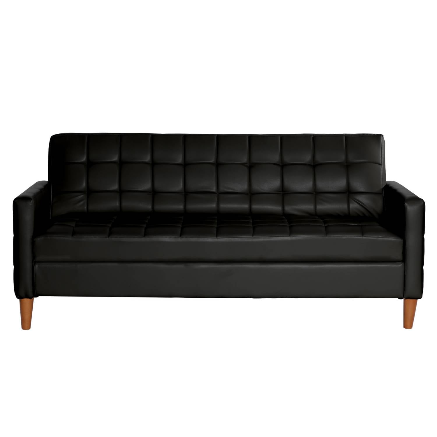 FUTON LATAM HOME GENOVA 3 CUERPOS NEGRO PU - 1