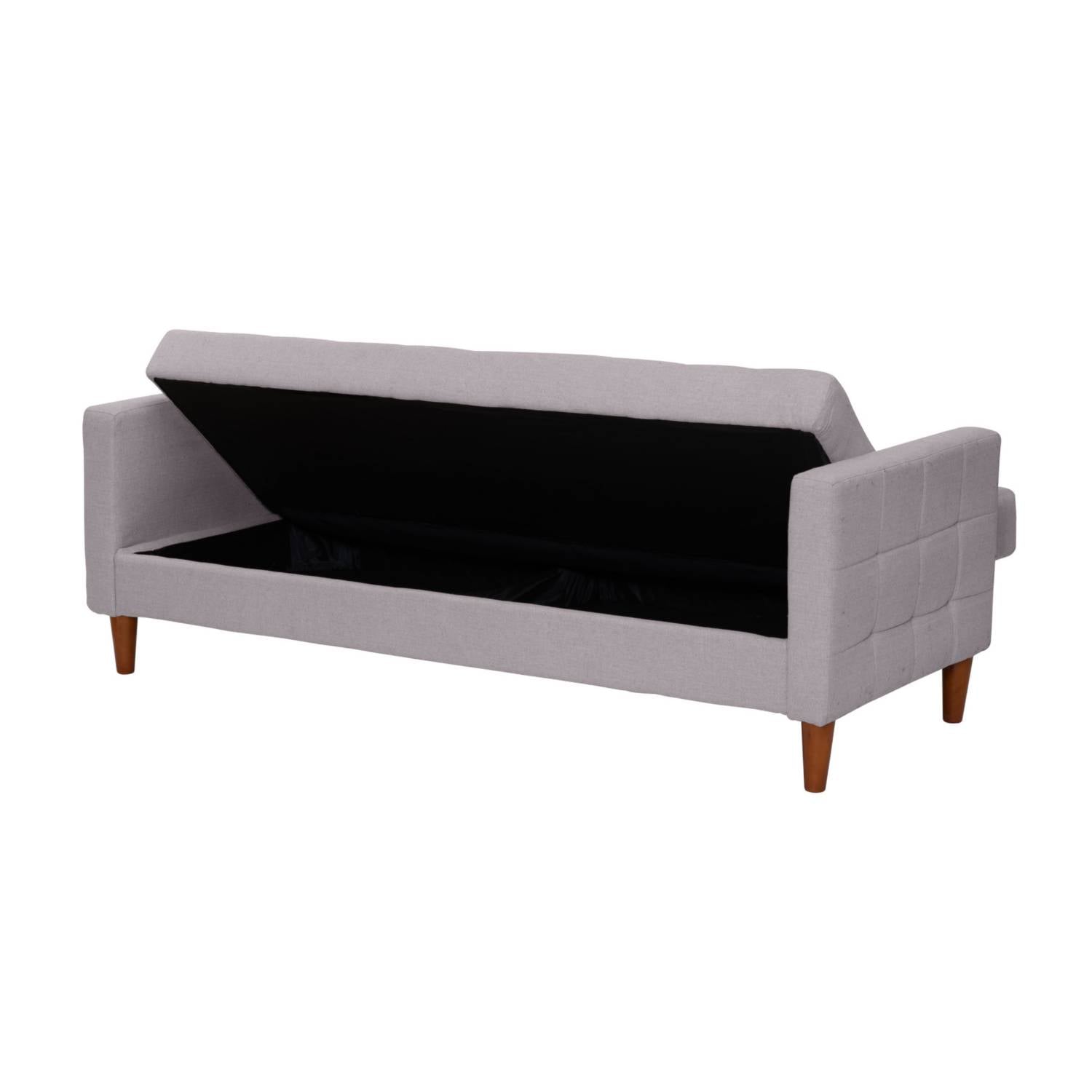 FUTON LATAM HOME GENOVA 3 CUERPOS LINO GRIS CLARO - 4