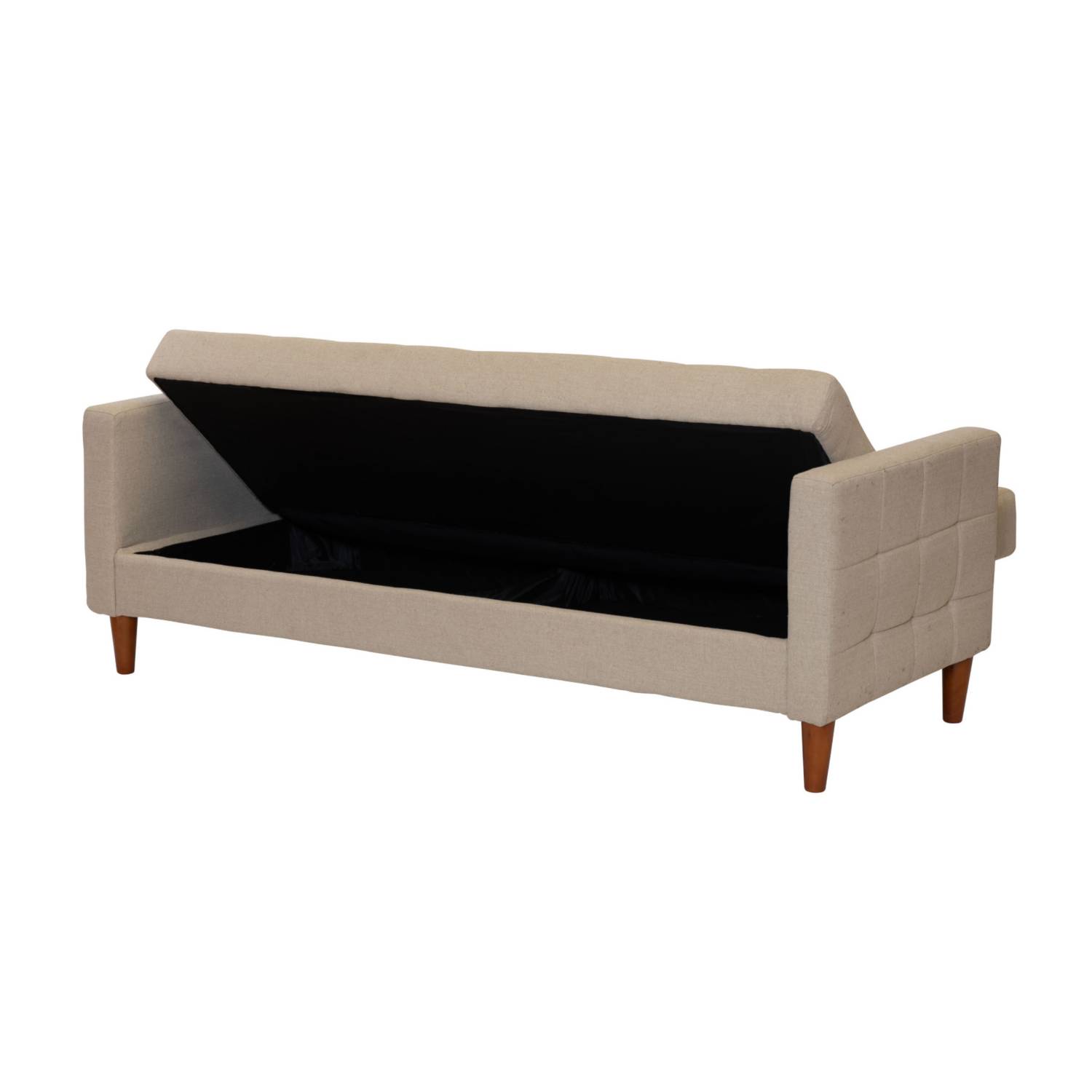 FUTON LATAM HOME GENOVA 3 CUERPOS LINO BEIGE NATURAL - 4