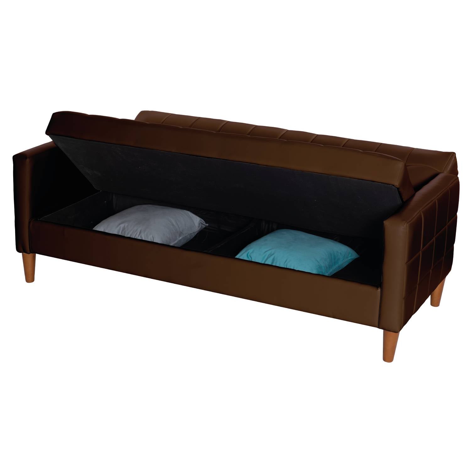FUTON LATAM HOME GENOVA 3 CUERPOS CHOCOLATE PU - 5