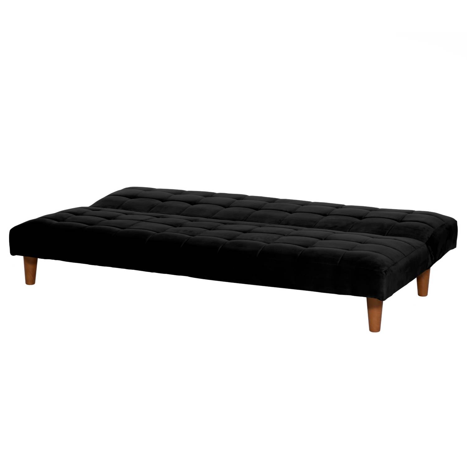 FUTON LATAM HOME TURIN 3 CUERPOS NEGRO TELA VELVET - 4