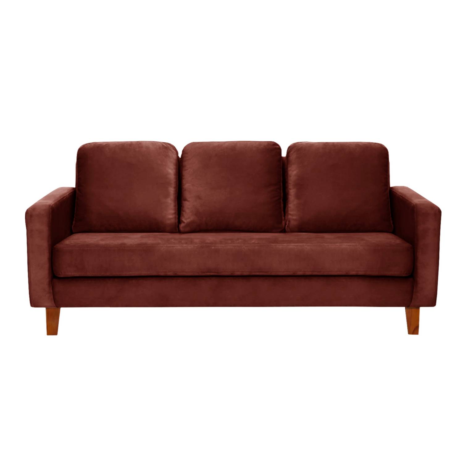 SOFA LATAM HOME VENECIA 3 CUERPOS CHOCOLATE TELA VELVET - 1