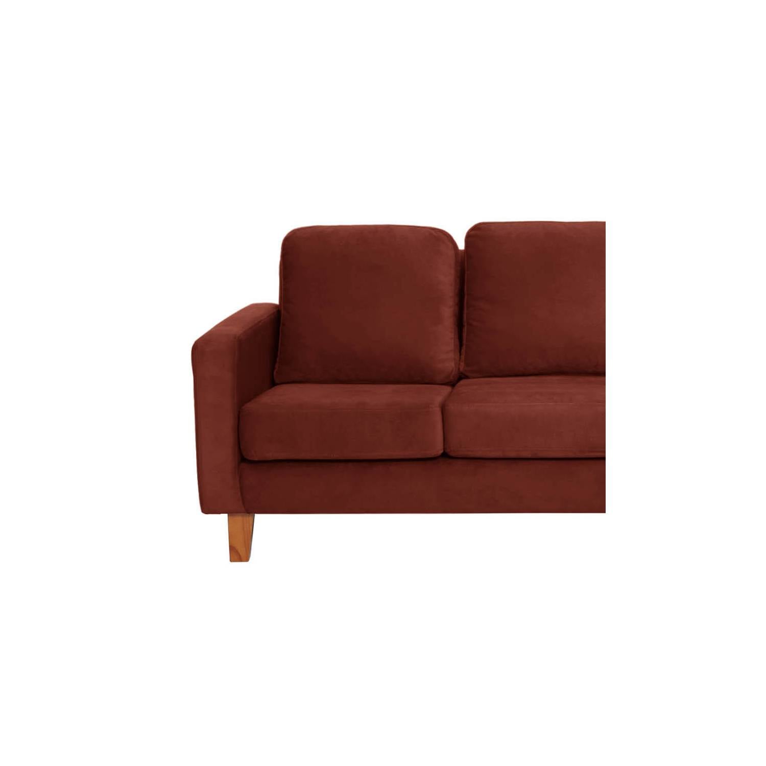 SOFA LATAM HOME VENECIA 3 CUERPOS CHOCOLATE TELA VELVET - 3