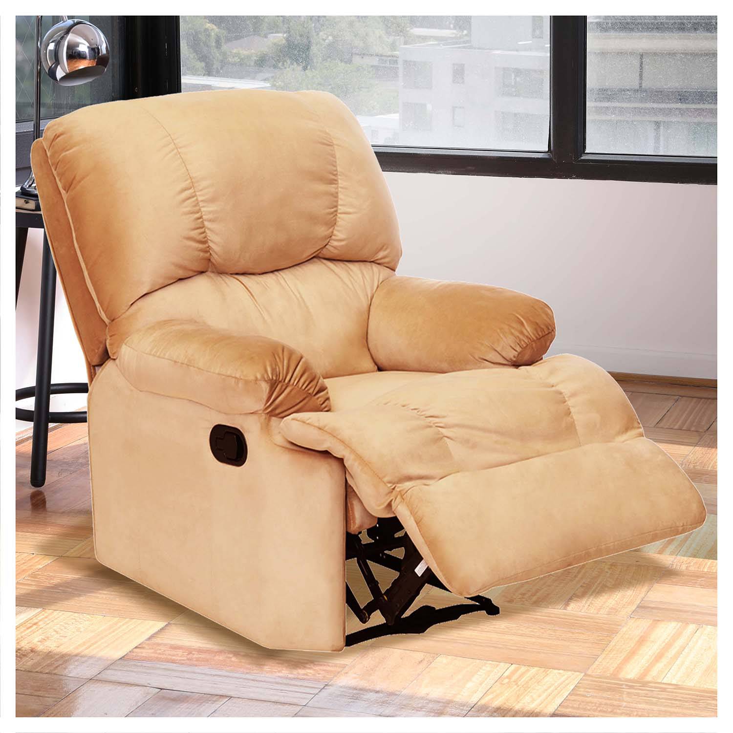 BERGERE LATAM HOME PERUGIA 1 CUERPO BEIGE TELA VELVET - 1