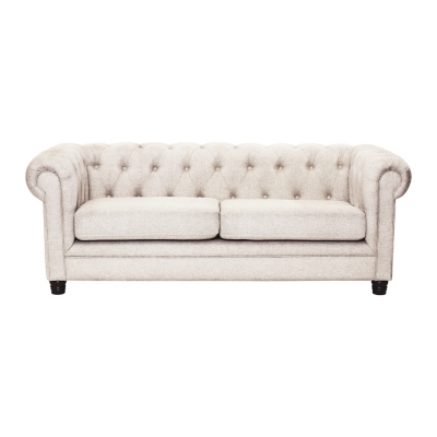 SOFA FLORENCIA 3C LINO EN COLOR BLANCO - 1