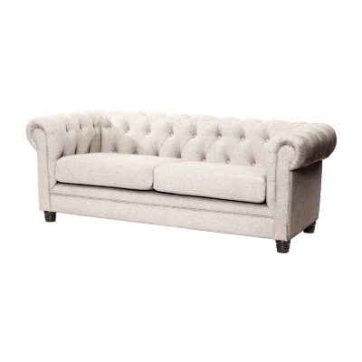 SOFA FLORENCIA 3C LINO EN COLOR BLANCO - 2