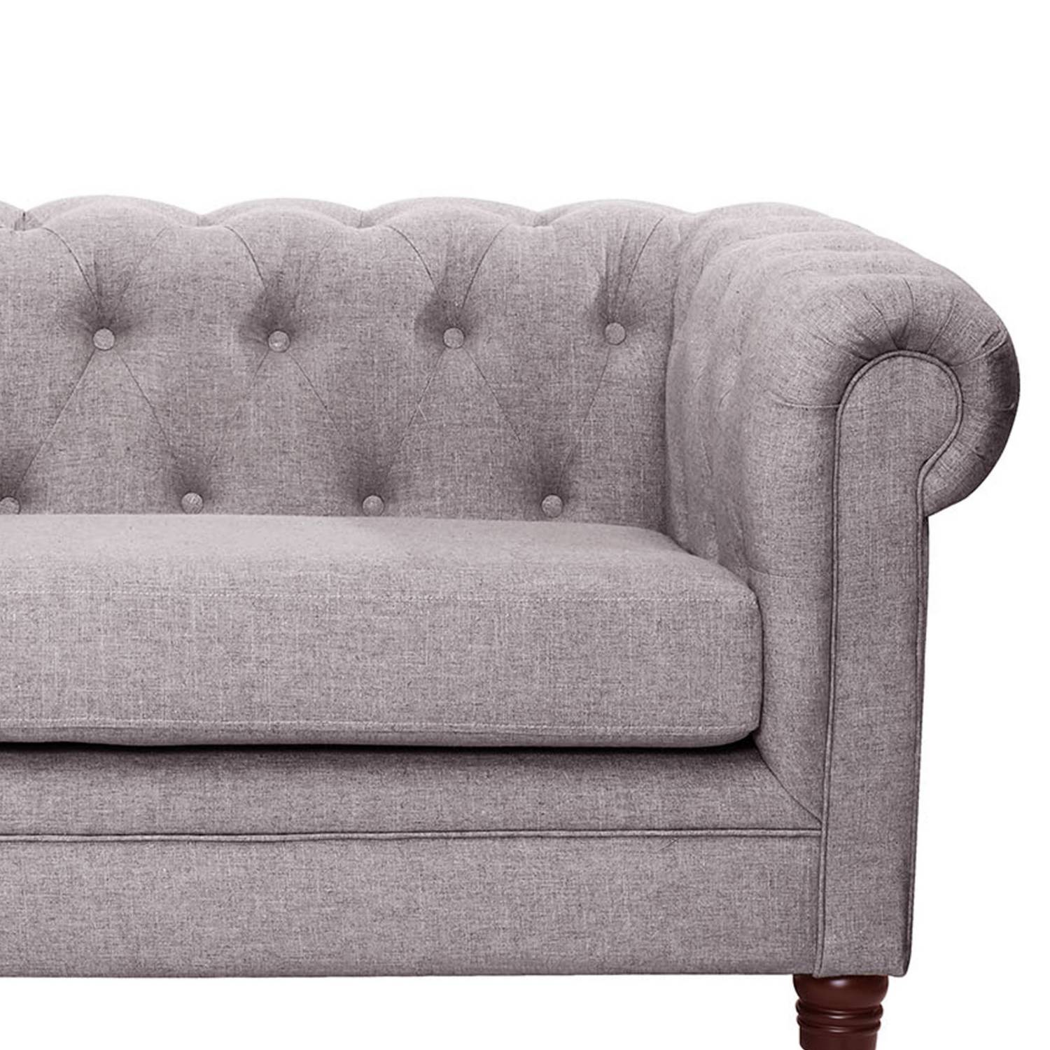SOFA LATAM HOME FLORENCIA 3 CUERPOS LINO GRIS CLARO - 3