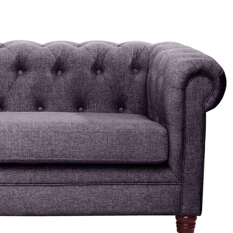 SOFA LATAM HOME FLORENCIA 3 CUERPOS LINO GRIS OSCURO - 3