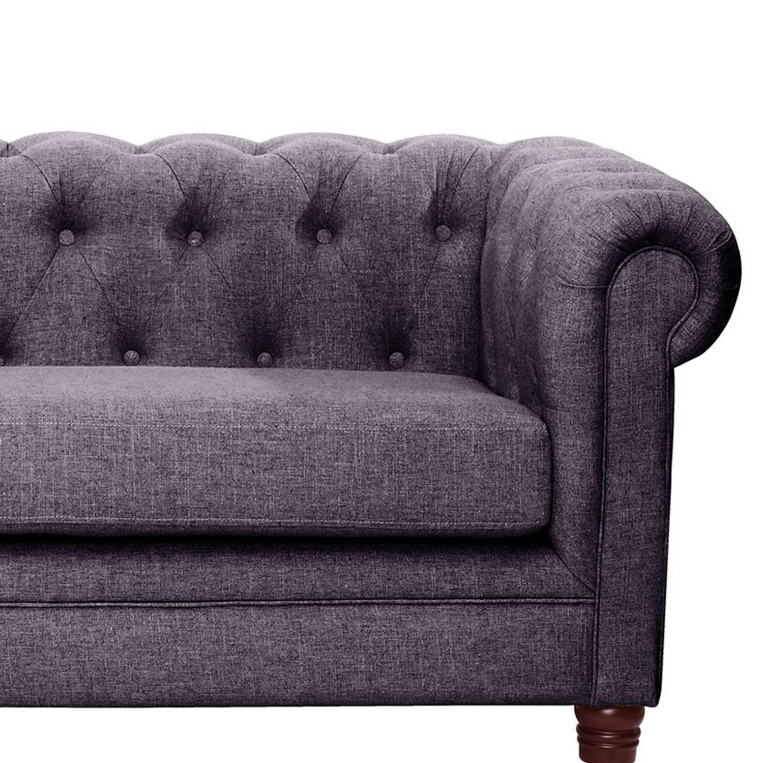SOFA LATAM HOME FLORENCIA 3 CUERPOS LINO GRIS OSCURO - 3