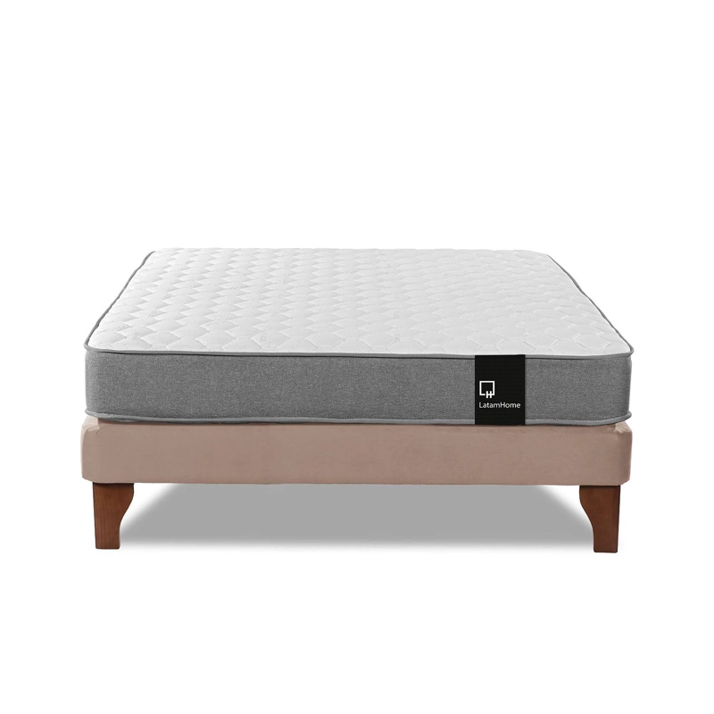 CAMA LATAM HOME ZEN BEST FULL TELA VELVET BEIGE - 1