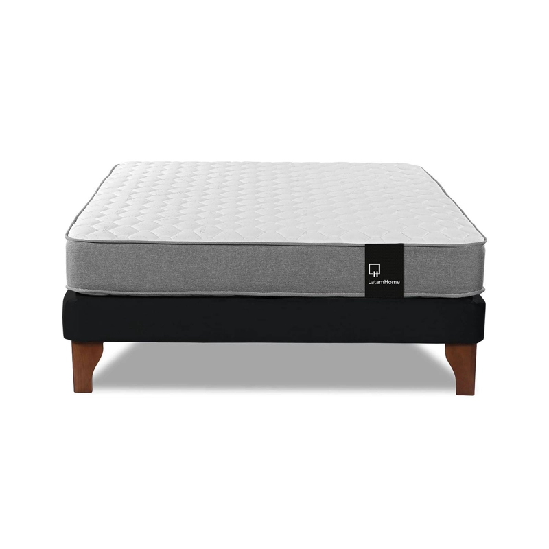 CAMA LATAM HOME ZEN BEST FULL TELA VELVET NEGRO - 2