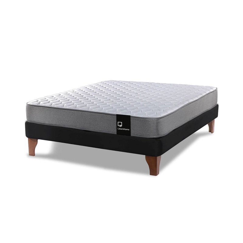 CAMA LATAM HOME ZEN BEST FULL TELA VELVET NEGRO - 3