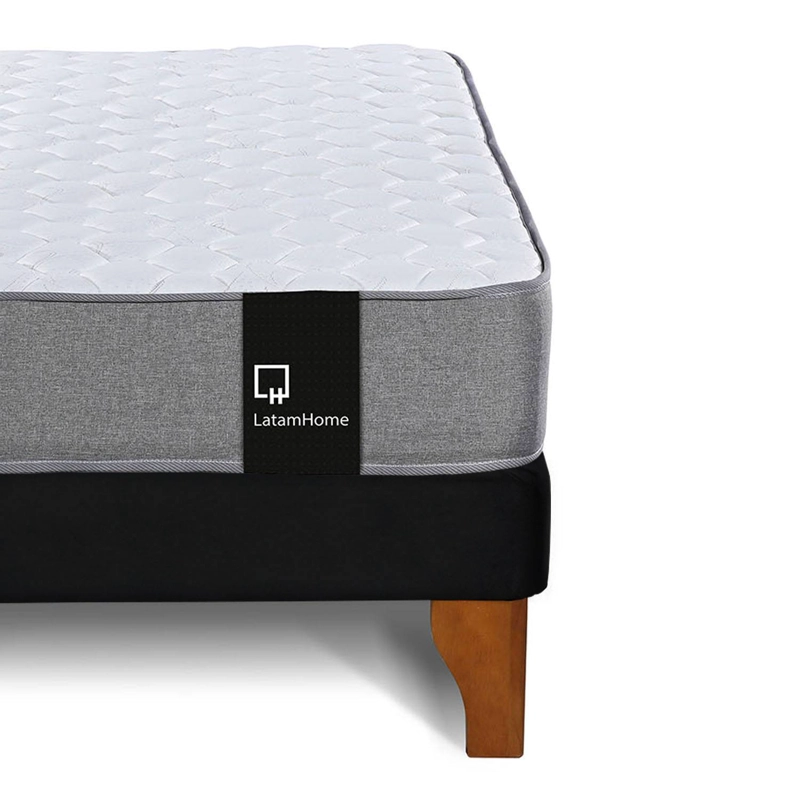 CAMA LATAM HOME ZEN BEST FULL TELA VELVET NEGRO - 4