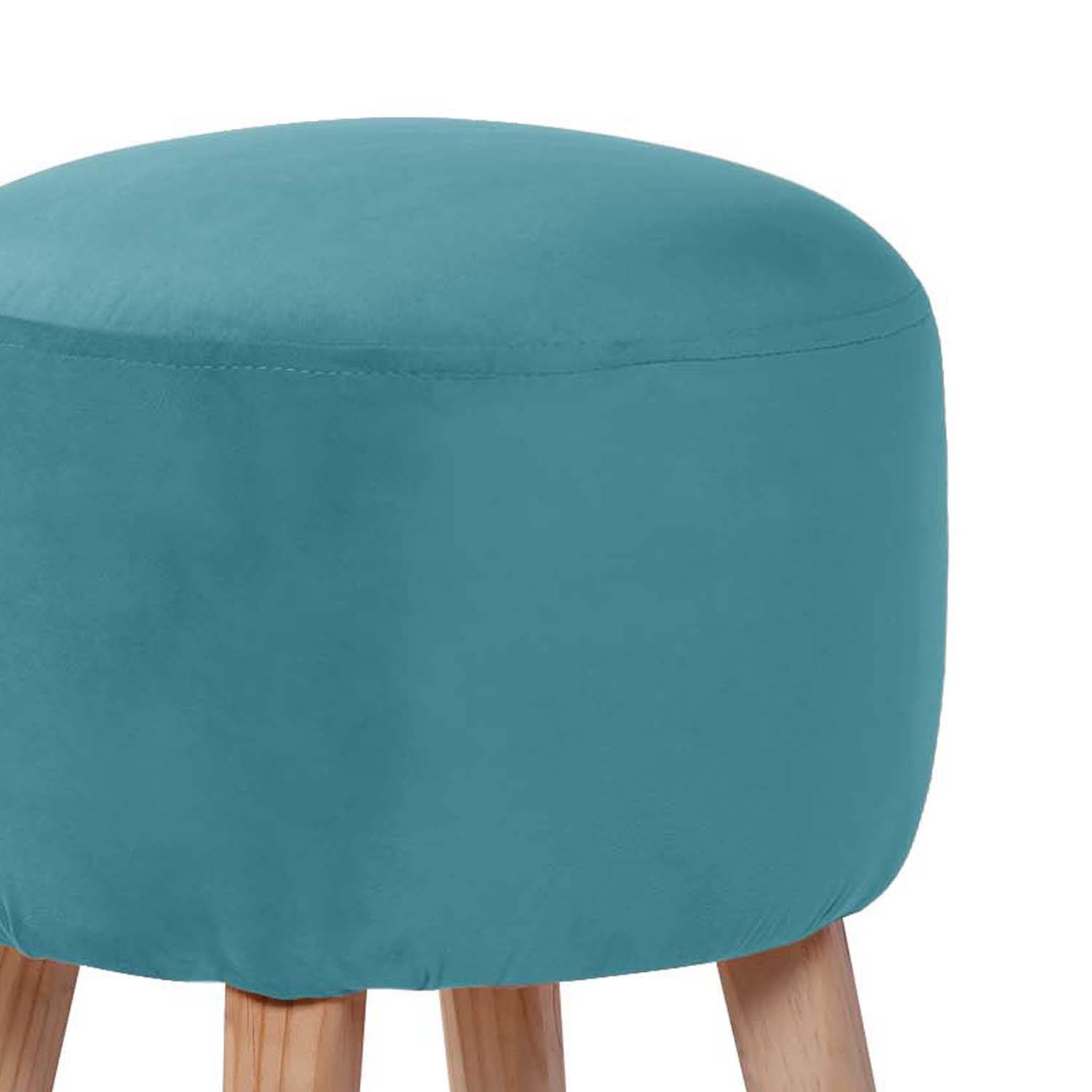 POUF LATAM HOME NANTES TURQUESA TELA VELVET - 2