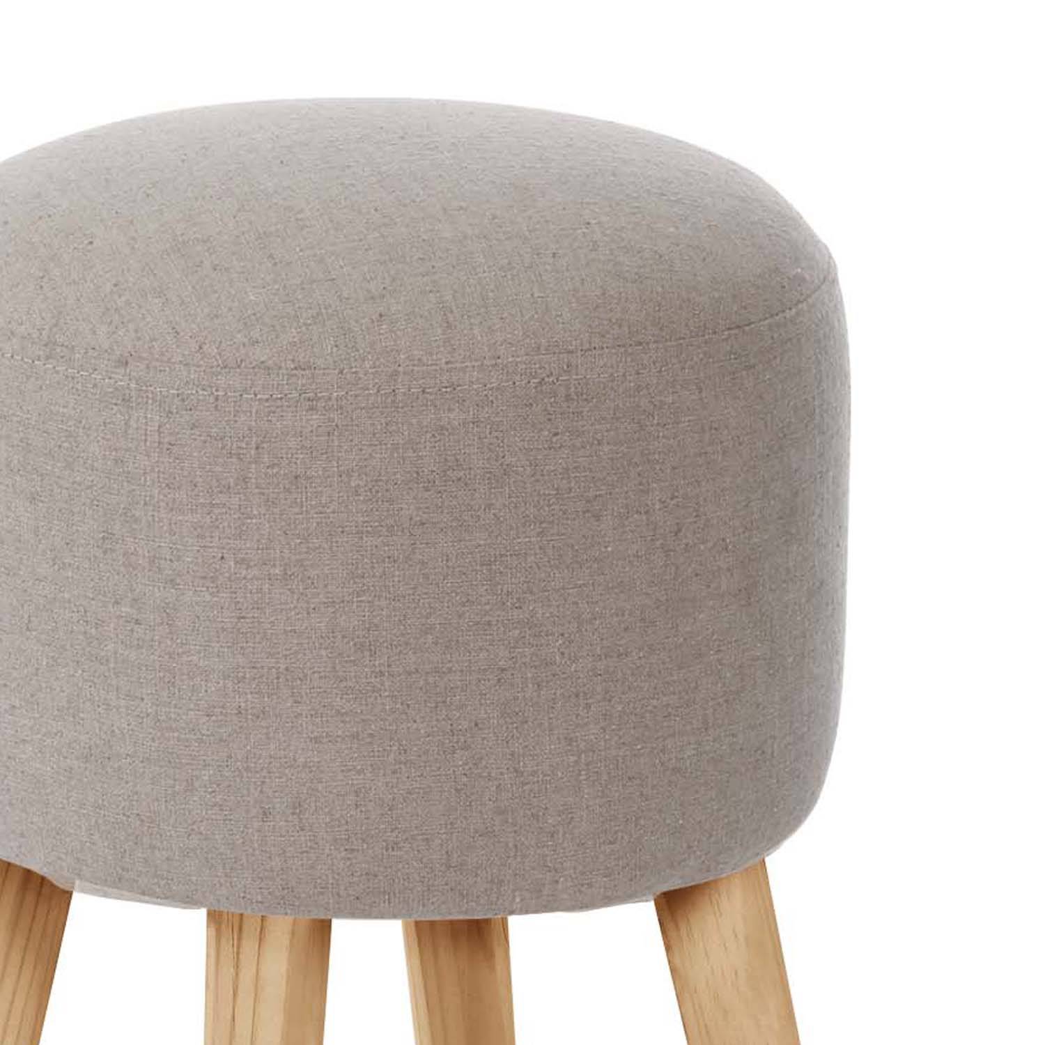 POUF LATAM HOME NANTES LINO GRIS CLARO - 2