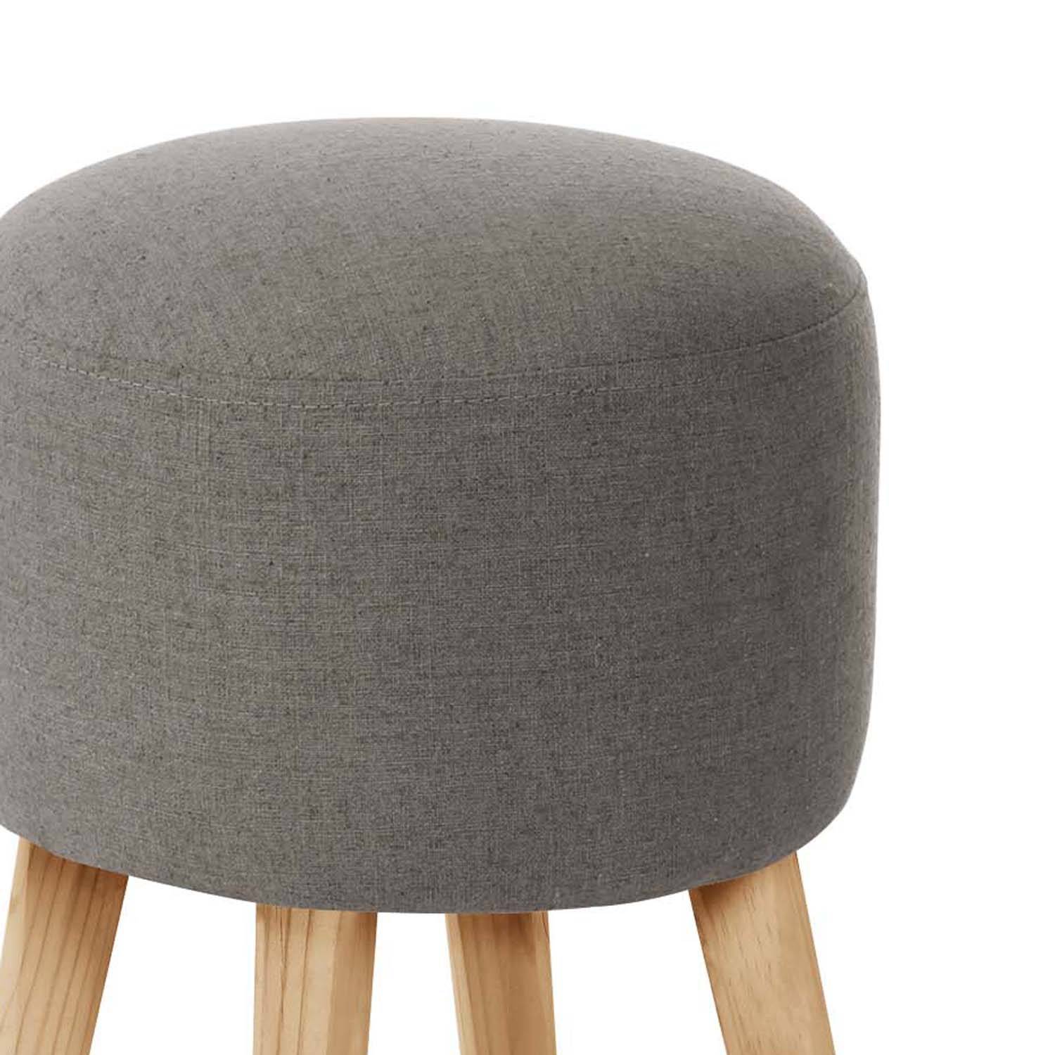 POUF LATAM HOME NANTES LINO GRIS OSCURO - 2