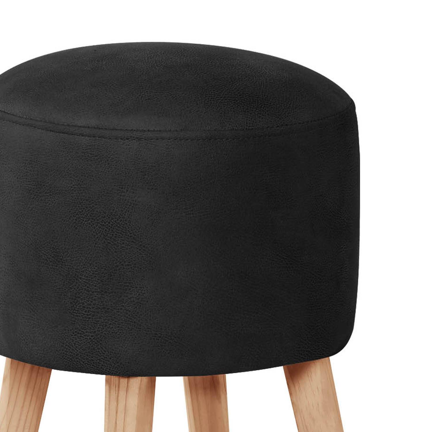 POUF LATAM HOME NANTES CUERO KENTUCKY NEGRO - 2