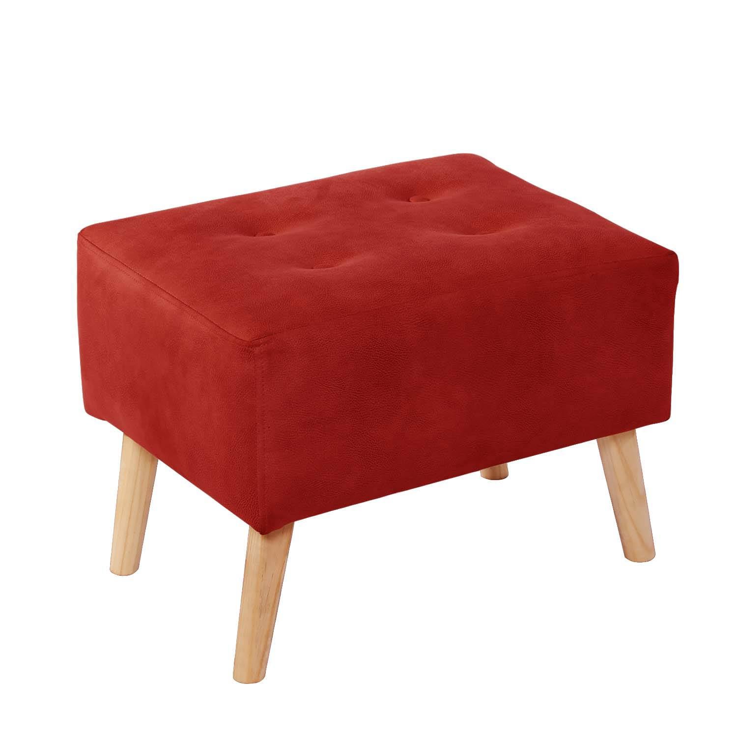 POUF LATAM HOME NIZA CUERO KENTUCKY ROJO - 1