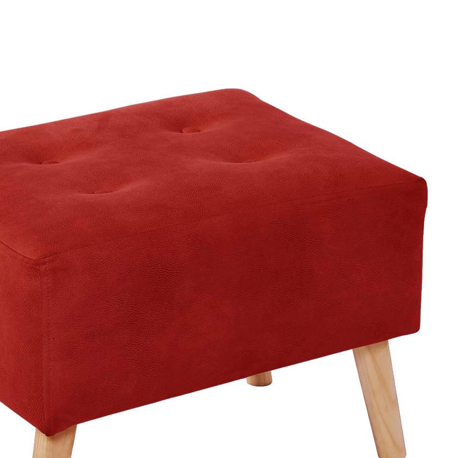 POUF LATAM HOME NIZA CUERO KENTUCKY ROJO - 2