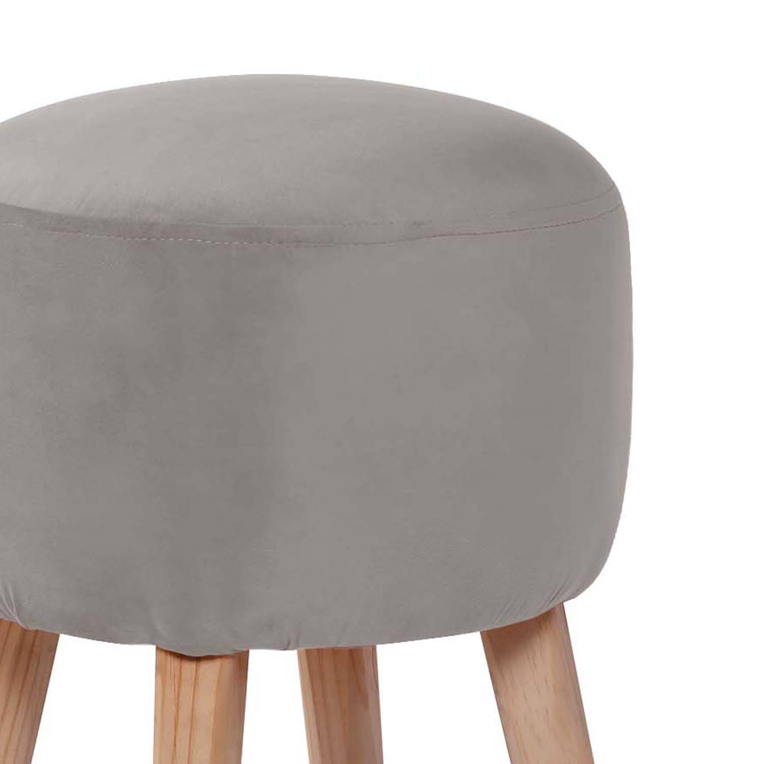 POUF LATAM HOME NANTES GRIS TELA VELVET - 2