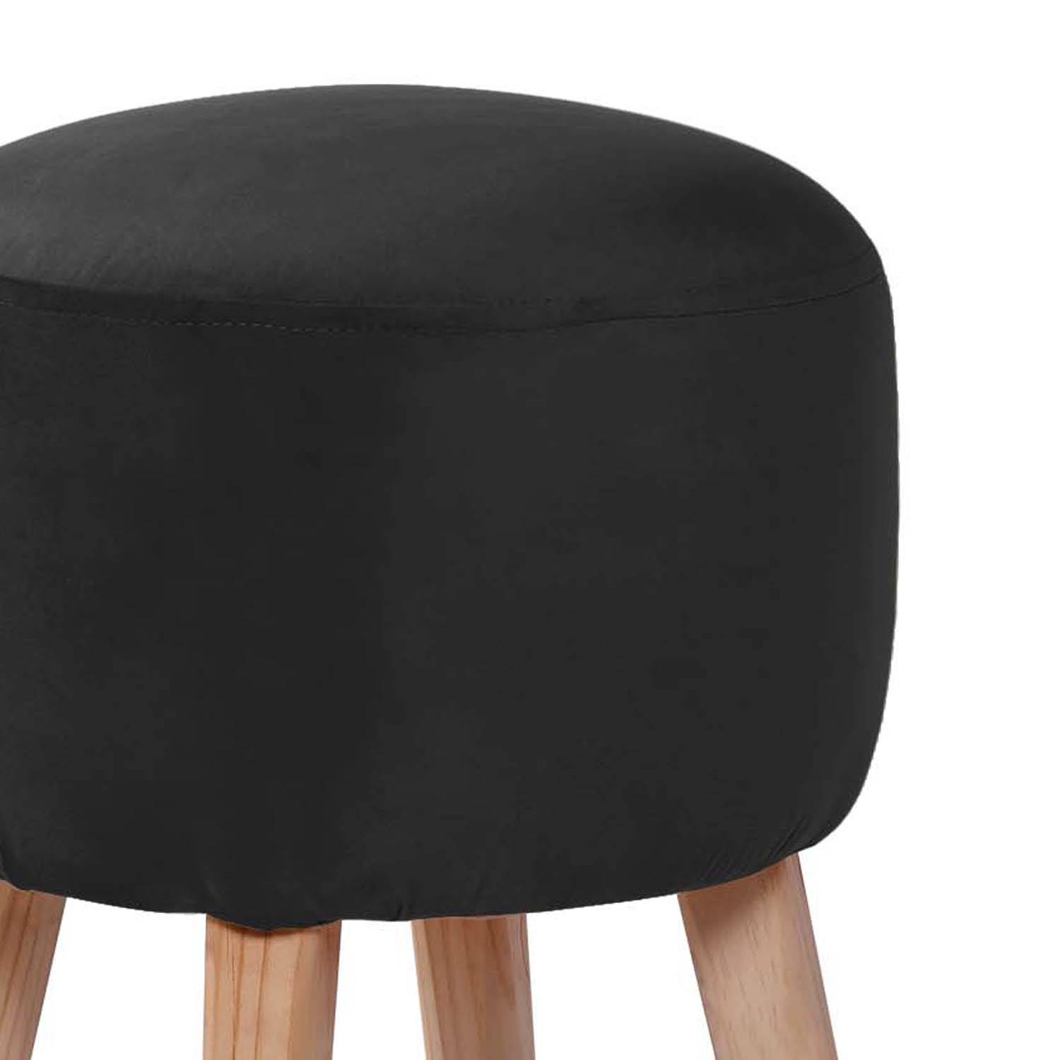 POUF LATAM HOME NANTES NEGRO TELA VELVET - 2