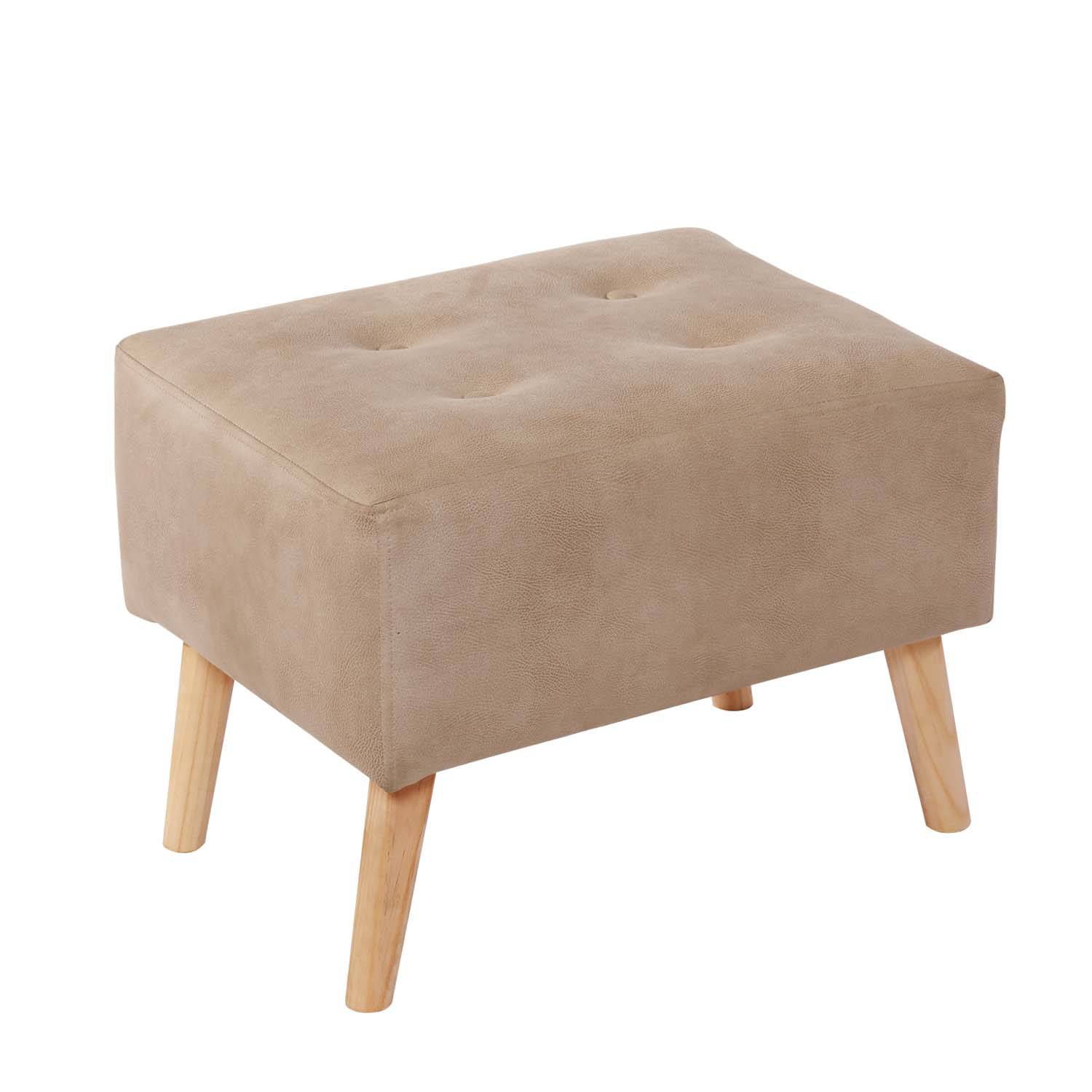 POUF LATAM HOME NIZA CUERO KENTUCKY BEIGE - 1