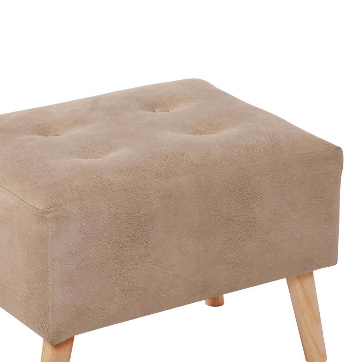 POUF LATAM HOME NIZA CUERO KENTUCKY BEIGE - 2