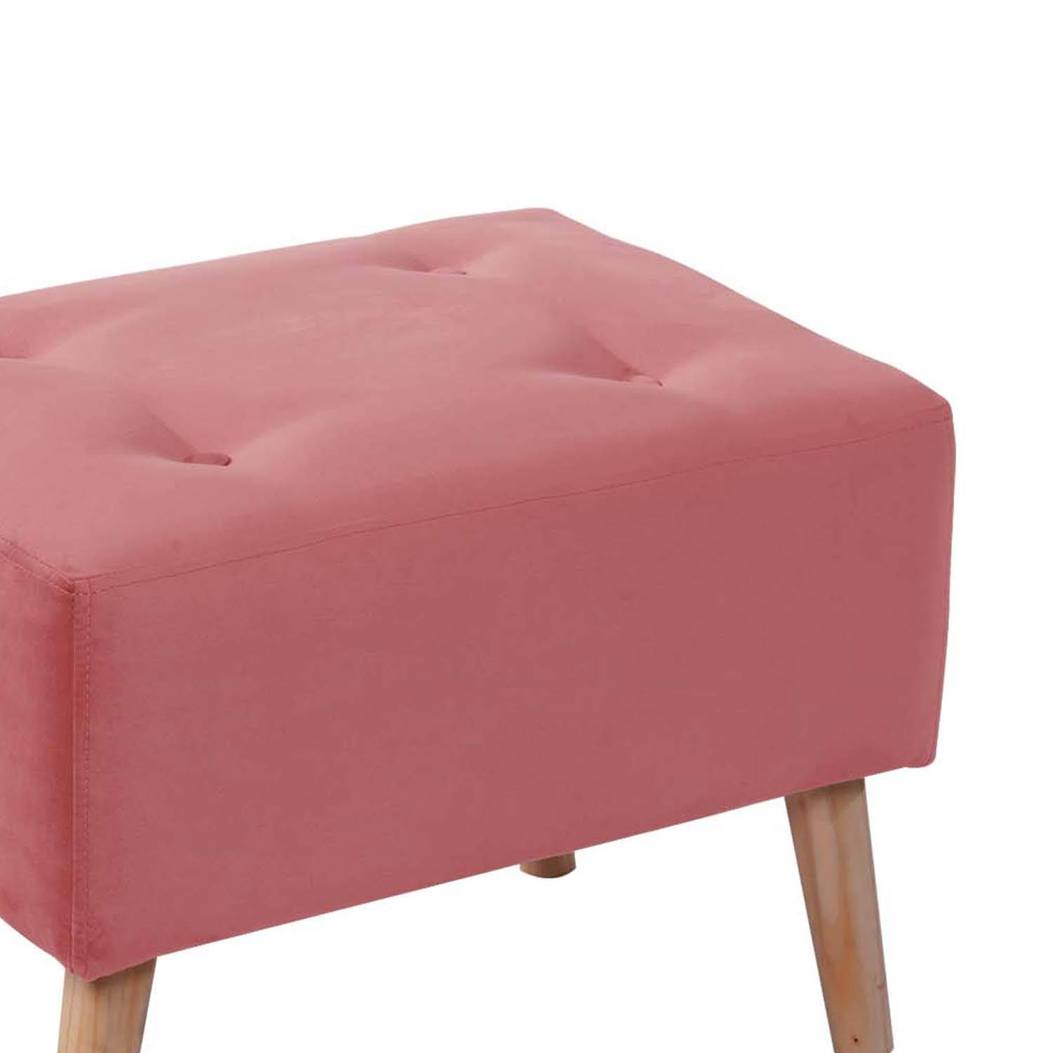 POUF LATAM HOME NIZA PALO ROSA TELA VELVET - 2