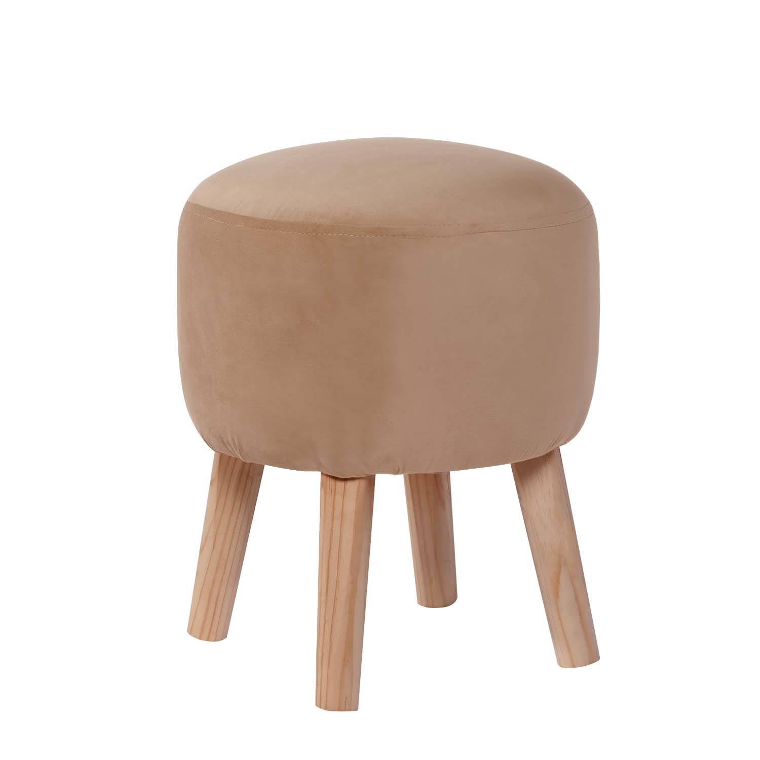 POUF LATAM HOME NANTES BEIGE TELA VELVET - 1