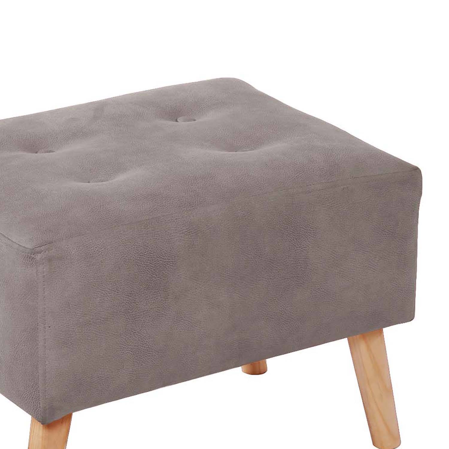 POUF LATAM HOME NIZA CUERO KENTUCKY GRIS - 2