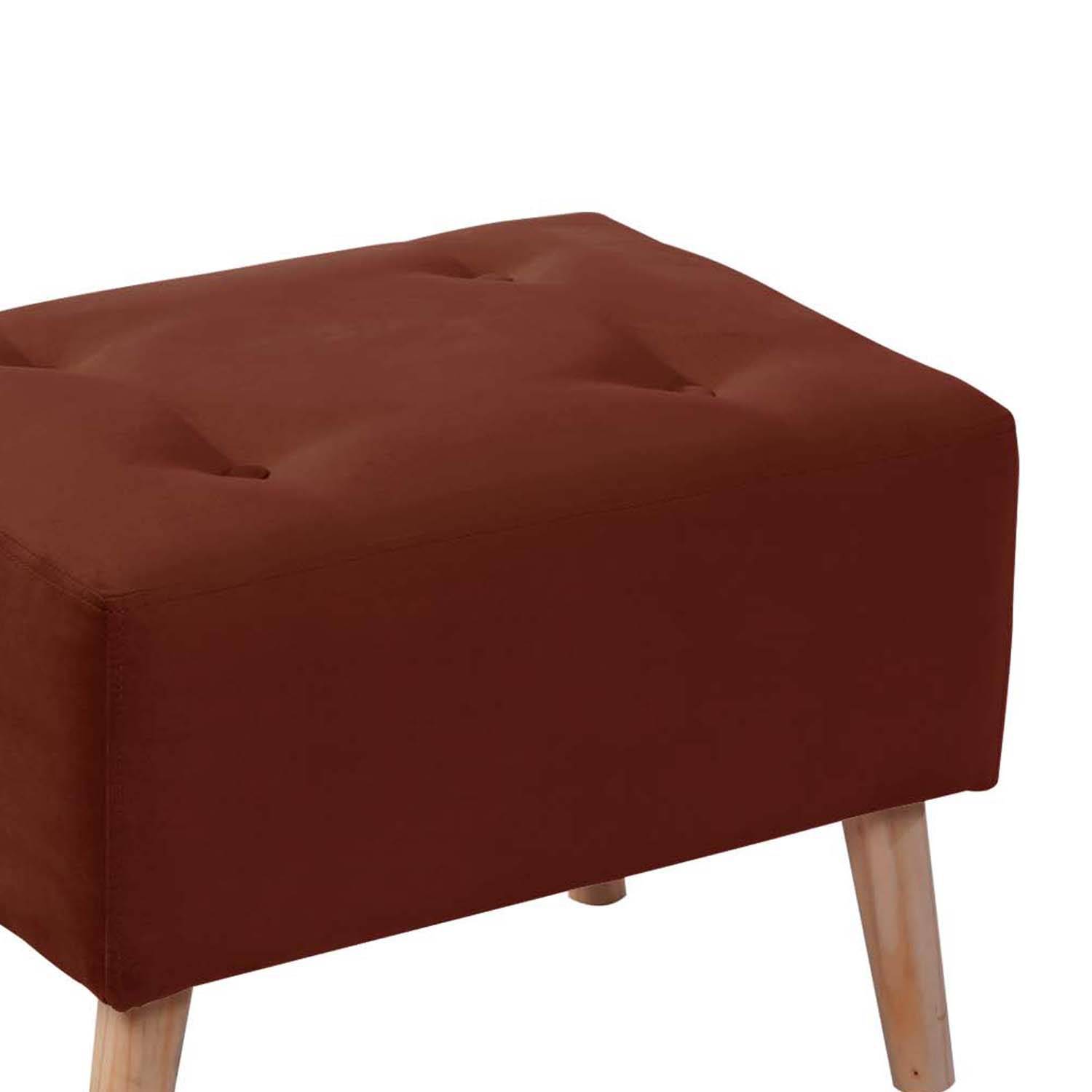 POUF LATAM HOME NIZA CHOCOLATE TELA VELVET - 2