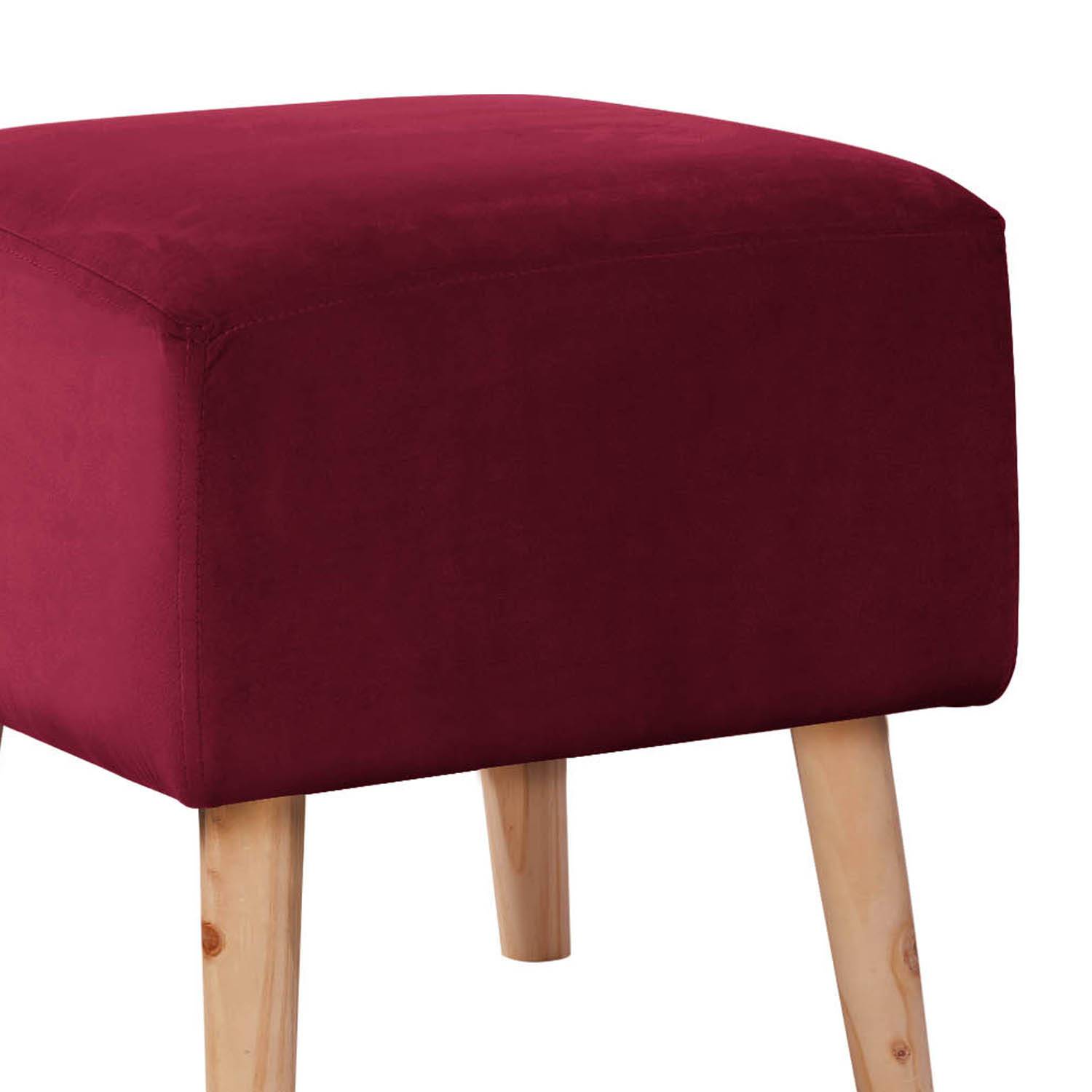 POUF LATAM HOME BURDEOS BURDEO TELA VELVET - 2