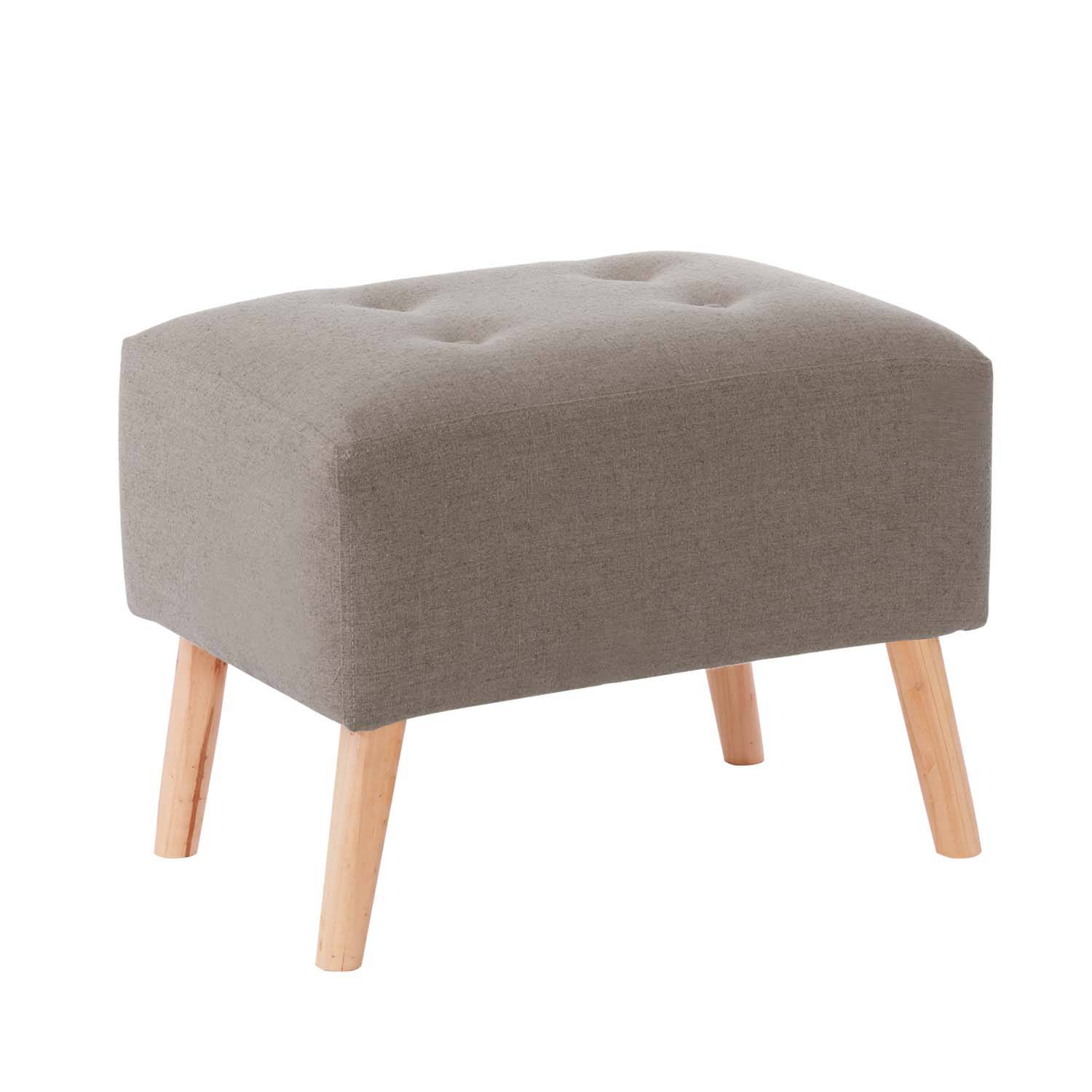 POUF LATAM HOME NIZA LINO GRIS CLARO - 1
