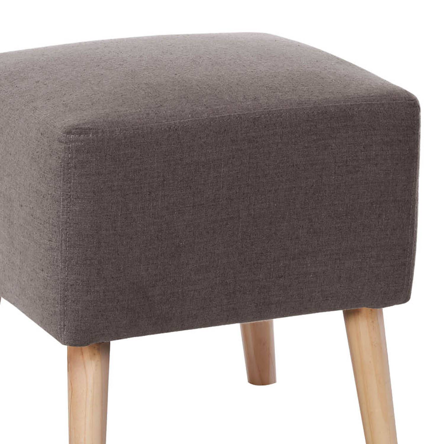 POUF LATAM HOME BURDEOS LINO GRIS OSCURO - 2