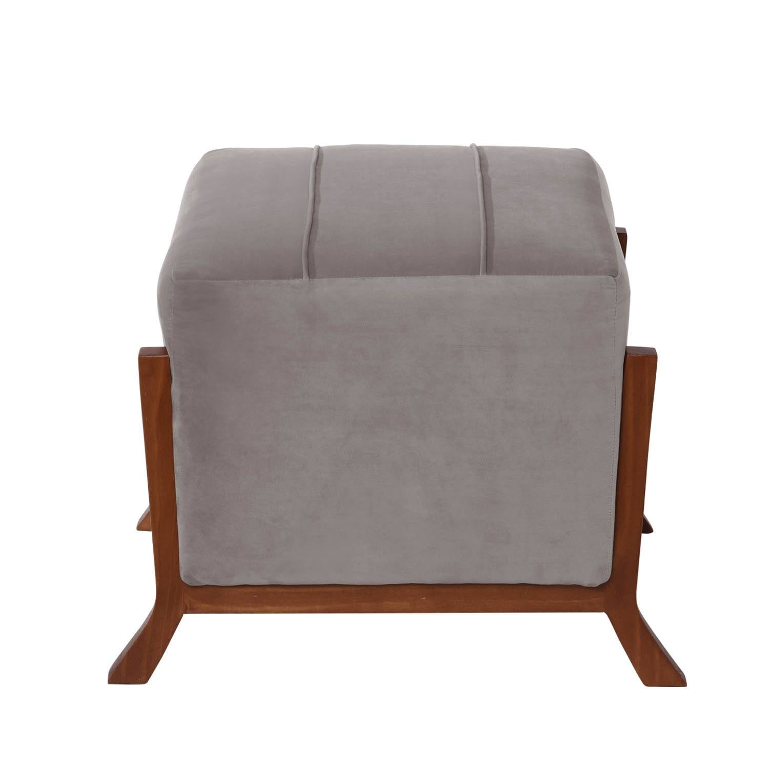 POUF LATAM HOME MARSELLA GRIS TELA VELVET - 2