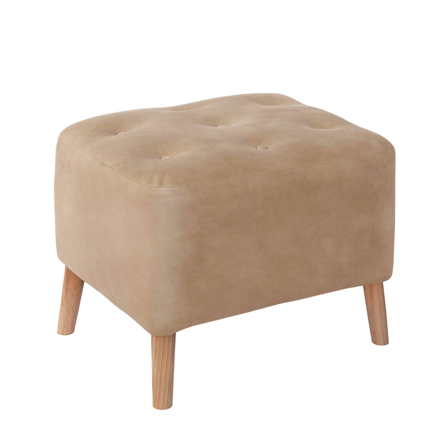 POUF LATAM HOME LYON CUERO KENTUCKY BEIGE - 1
