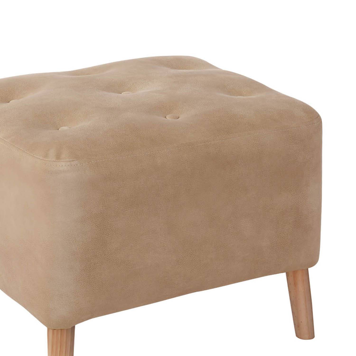 POUF LATAM HOME LYON CUERO KENTUCKY BEIGE - 2