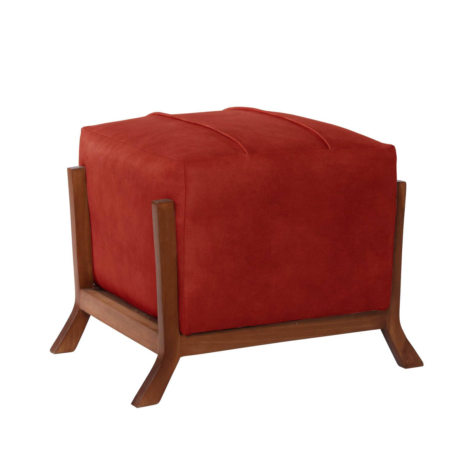 POUF LATAM HOME MARSELLA CUERO KENTUCKY ROJO - 1