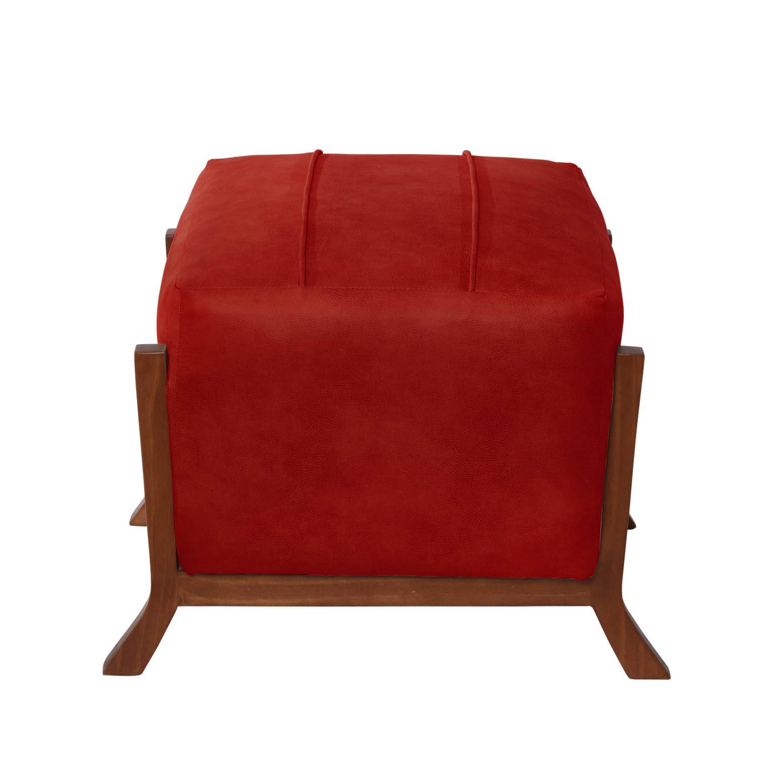 POUF LATAM HOME MARSELLA CUERO KENTUCKY ROJO - 2