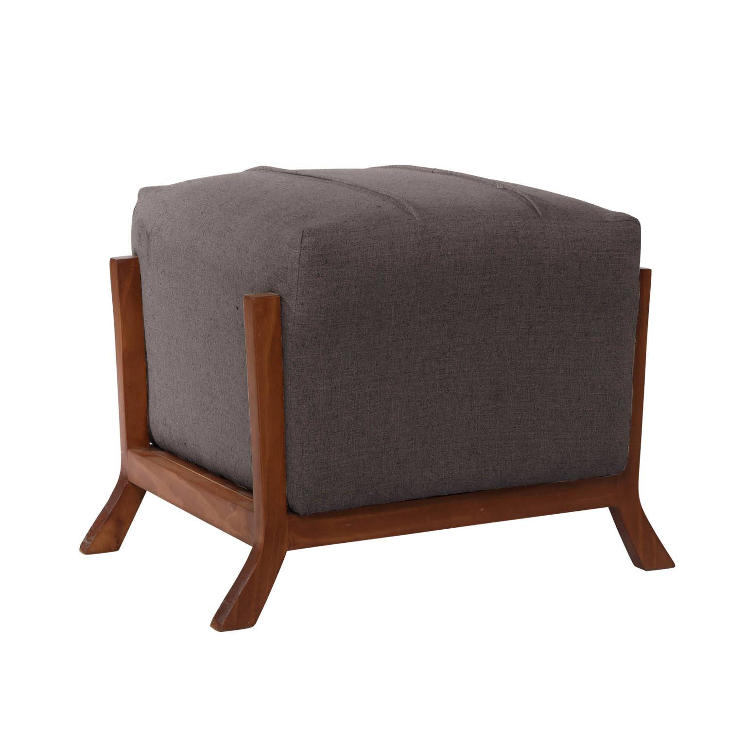 POUF LATAM HOME MARSELLA LINO GRIS OSCURO - 1