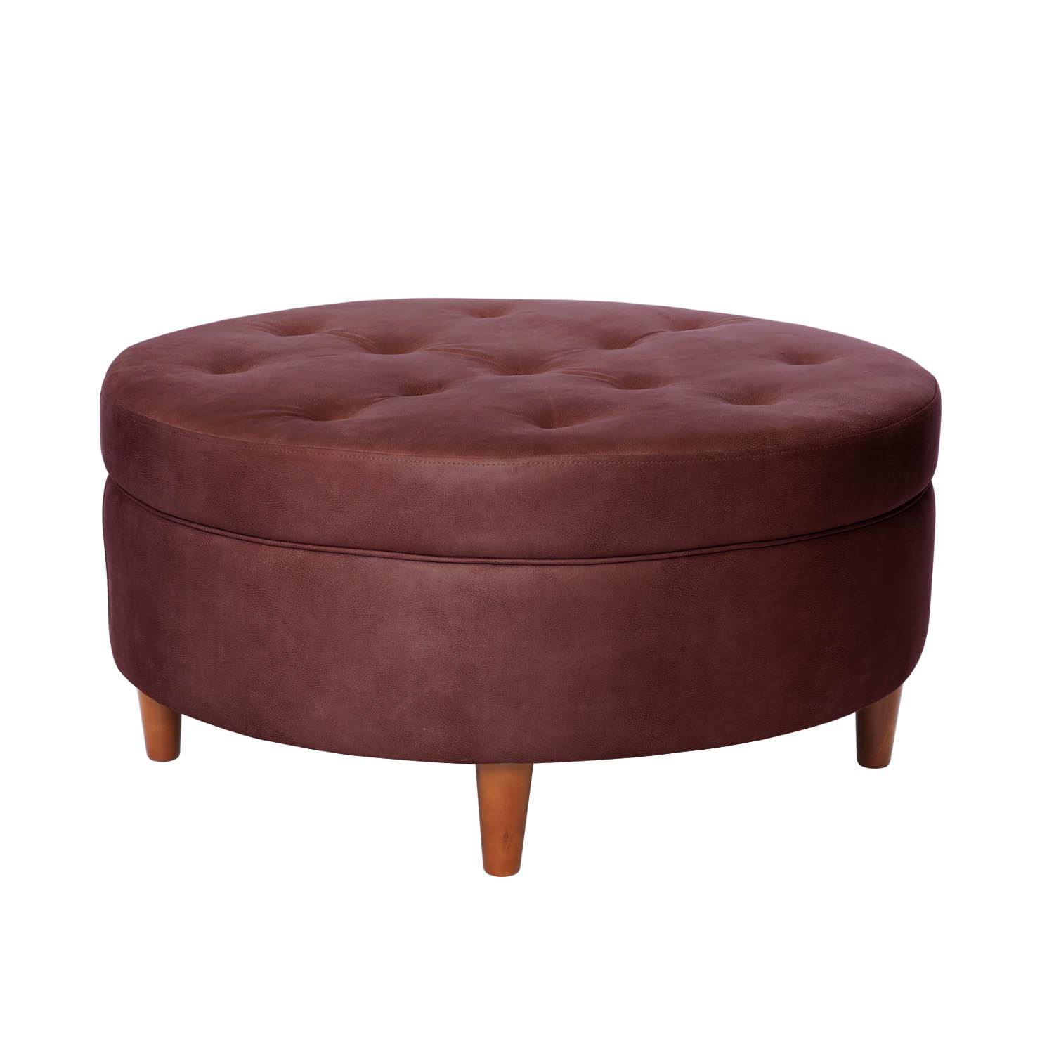 POUF LATAM HOME PARIS CUERO KENTUCKY CAFE MORO - 1