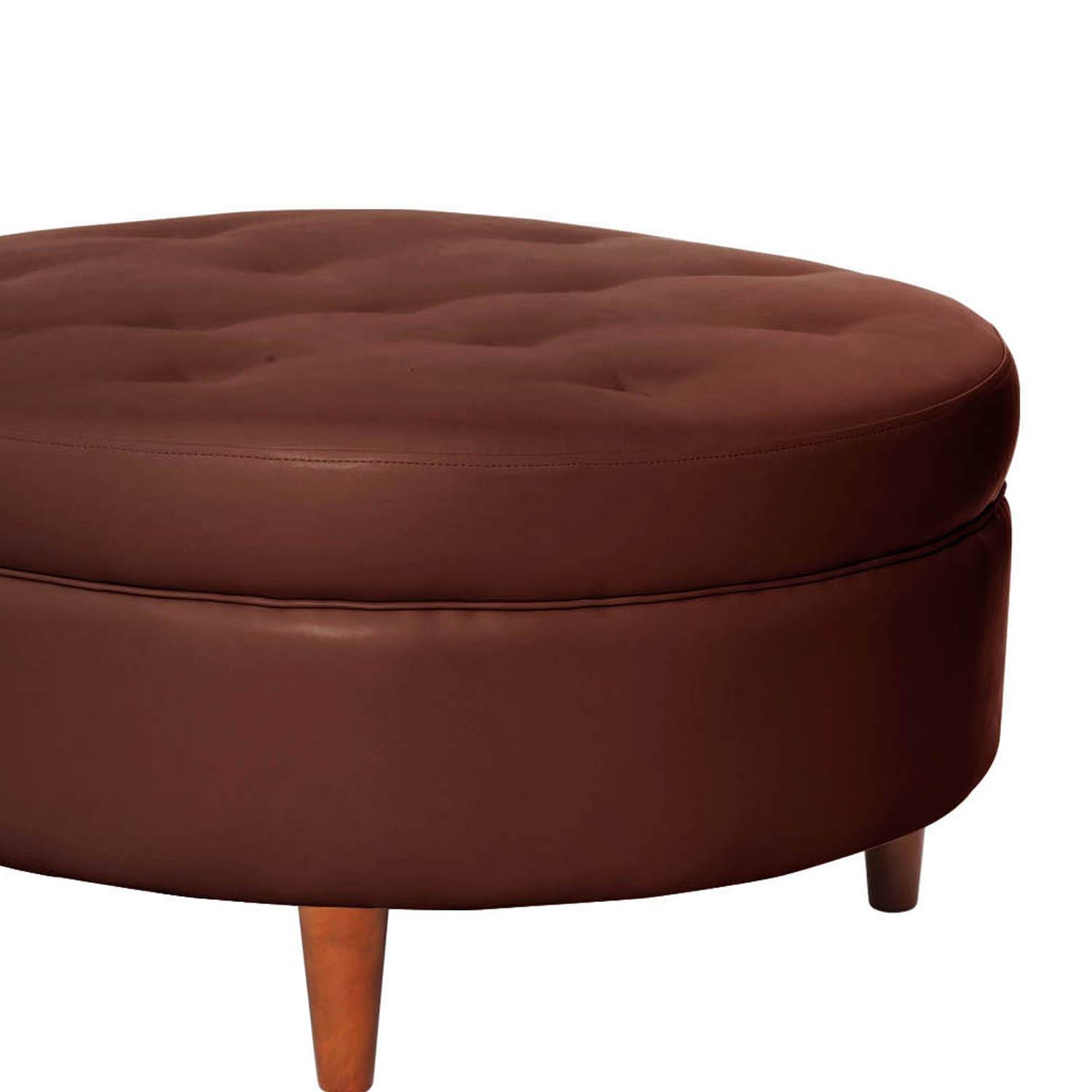 POUF LATAM HOME PARIS CHOCOLATE PU - 2
