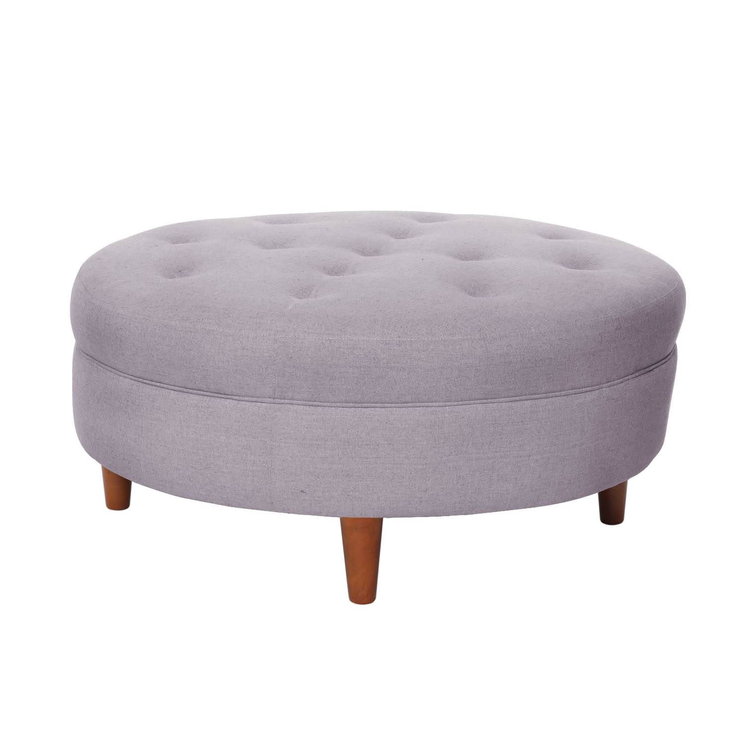 POUF LATAM HOME PARIS LINO GRIS CLARO - 1