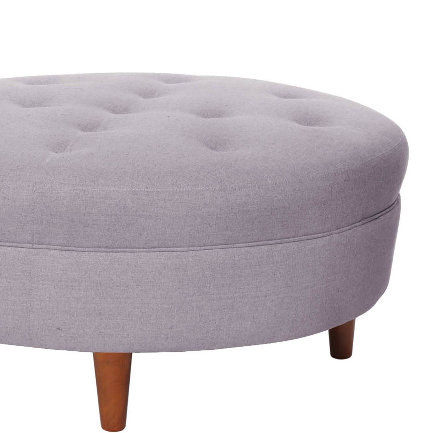 POUF LATAM HOME PARIS LINO GRIS CLARO - 2